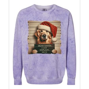 Golden Retriever Dogs Christmas Dear Santa I Can Explain Gift Colorblast Crewneck Sweatshirt