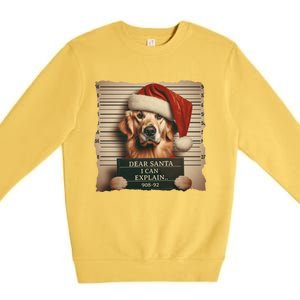 Golden Retriever Dogs Christmas Dear Santa I Can Explain Gift Premium Crewneck Sweatshirt