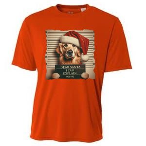 Golden Retriever Dogs Christmas Dear Santa I Can Explain Gift Cooling Performance Crew T-Shirt