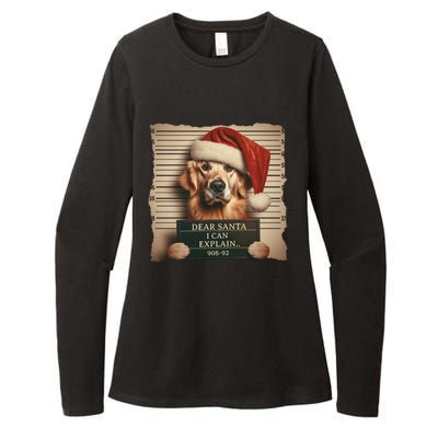 Golden Retriever Dogs Christmas Dear Santa I Can Explain Gift Womens CVC Long Sleeve Shirt