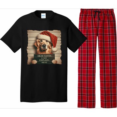 Golden Retriever Dogs Christmas Dear Santa I Can Explain Gift Pajama Set