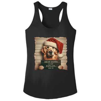 Golden Retriever Dogs Christmas Dear Santa I Can Explain Gift Ladies PosiCharge Competitor Racerback Tank