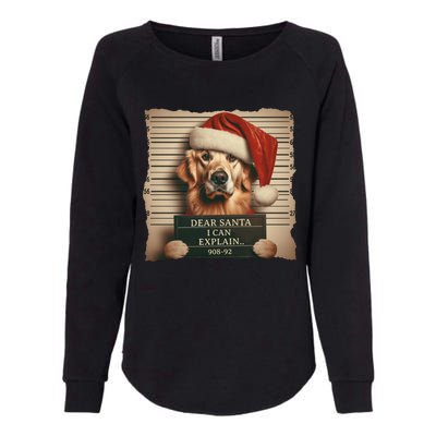 Golden Retriever Dogs Christmas Dear Santa I Can Explain Gift Womens California Wash Sweatshirt