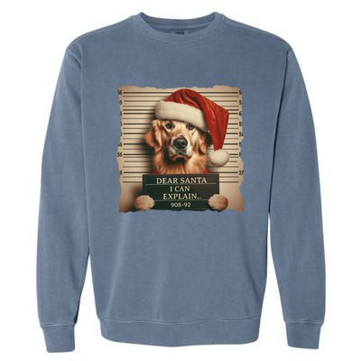 Golden Retriever Dogs Christmas Dear Santa I Can Explain Gift Garment-Dyed Sweatshirt