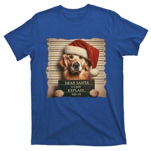 Golden Retriever Dogs Christmas Dear Santa I Can Explain Gift T-Shirt