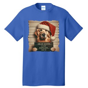 Golden Retriever Dogs Christmas Dear Santa I Can Explain Gift Tall T-Shirt