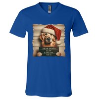 Golden Retriever Dogs Christmas Dear Santa I Can Explain Gift V-Neck T-Shirt