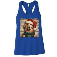 Golden Retriever Dogs Christmas Dear Santa I Can Explain Gift Women's Racerback Tank