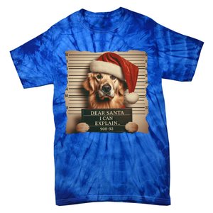 Golden Retriever Dogs Christmas Dear Santa I Can Explain Gift Tie-Dye T-Shirt