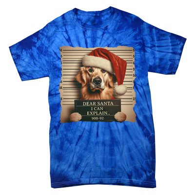 Golden Retriever Dogs Christmas Dear Santa I Can Explain Gift Tie-Dye T-Shirt