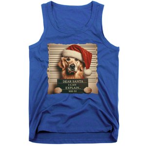 Golden Retriever Dogs Christmas Dear Santa I Can Explain Gift Tank Top