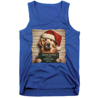 Golden Retriever Dogs Christmas Dear Santa I Can Explain Gift Tank Top