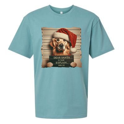 Golden Retriever Dogs Christmas Dear Santa I Can Explain Gift Sueded Cloud Jersey T-Shirt