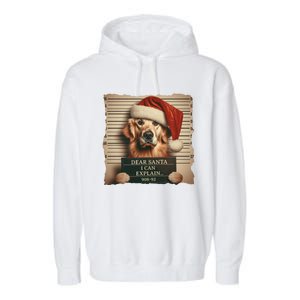 Golden Retriever Dogs Christmas Dear Santa I Can Explain Gift Garment-Dyed Fleece Hoodie