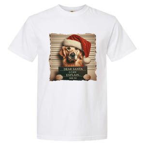 Golden Retriever Dogs Christmas Dear Santa I Can Explain Gift Garment-Dyed Heavyweight T-Shirt