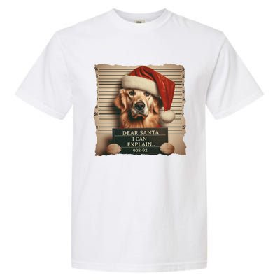 Golden Retriever Dogs Christmas Dear Santa I Can Explain Gift Garment-Dyed Heavyweight T-Shirt