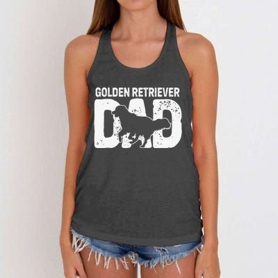 Golden Retriever Dad Dog Lover Dog Owner Women's Knotted Racerback Tank