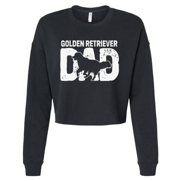 Golden Retriever Dad Dog Lover Dog Owner Cropped Pullover Crew