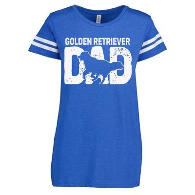 Golden Retriever Dad Dog Lover Dog Owner Enza Ladies Jersey Football T-Shirt