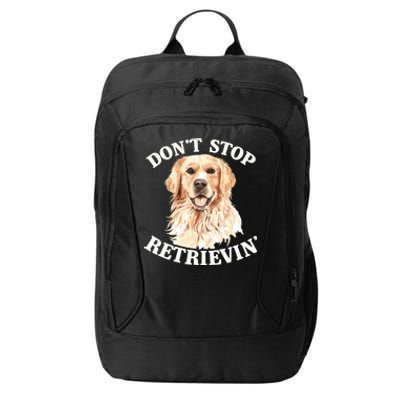 Golden Retriever Dog Golden Retriever DonT Stop Retrieving City Backpack