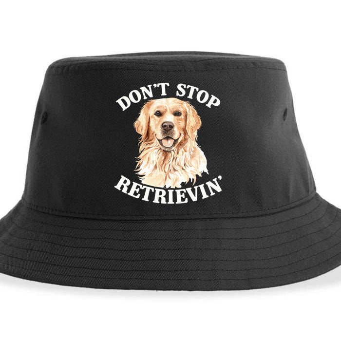 Golden Retriever Dog Golden Retriever DonT Stop Retrieving Sustainable Bucket Hat