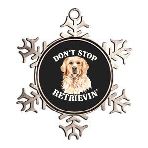 Golden Retriever Dog Golden Retriever DonT Stop Retrieving Metallic Star Ornament