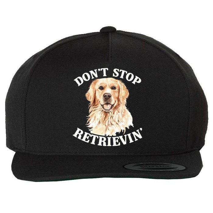 Golden Retriever Dog Golden Retriever DonT Stop Retrieving Wool Snapback Cap