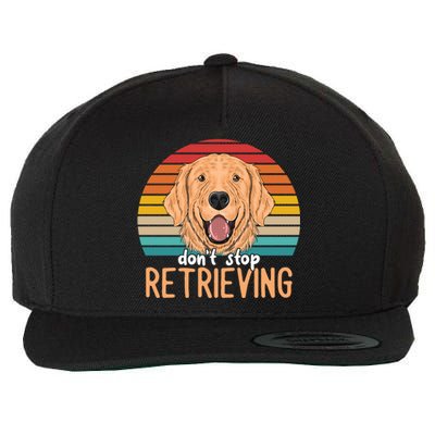 Golden Retriever Dont Stop Retrieving Gift Wool Snapback Cap