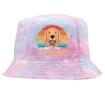 Golden Retriever Dont Stop Retrieving Gift Tie-Dyed Bucket Hat