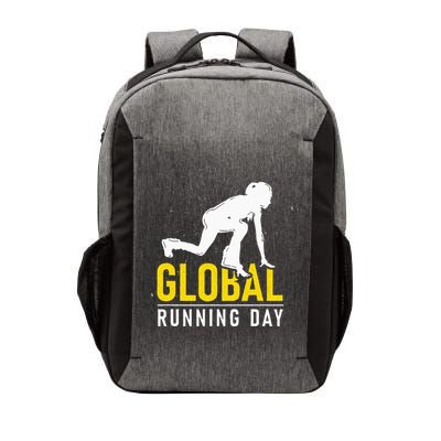 Global Running Day Gift For Runner Workout & Run Friends Vector Backpack