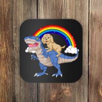 Goldendoodle Riding Dinosaur Coaster