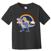 Goldendoodle Riding Dinosaur Toddler T-Shirt