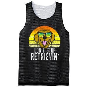 Golden Retriever DonT Stop Retrievin Distressed Mesh Reversible Basketball Jersey Tank