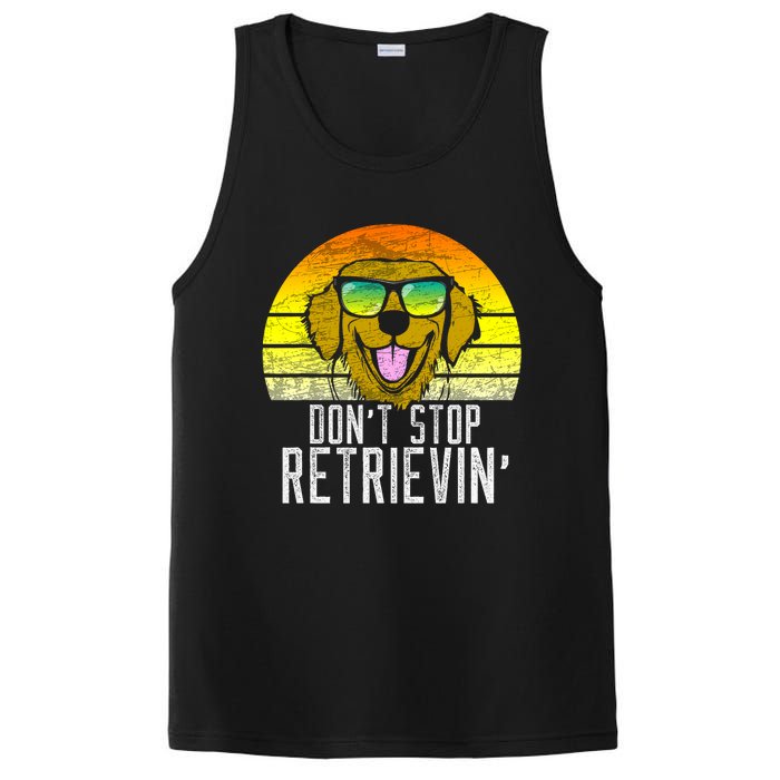 Golden Retriever DonT Stop Retrievin Distressed PosiCharge Competitor Tank