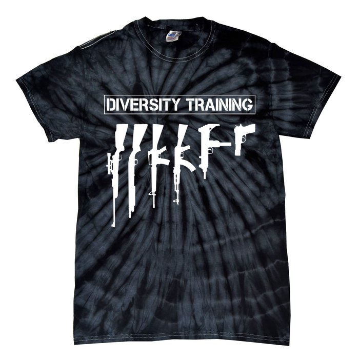 Guns Rifles Diversity Training Tie-Dye T-Shirt