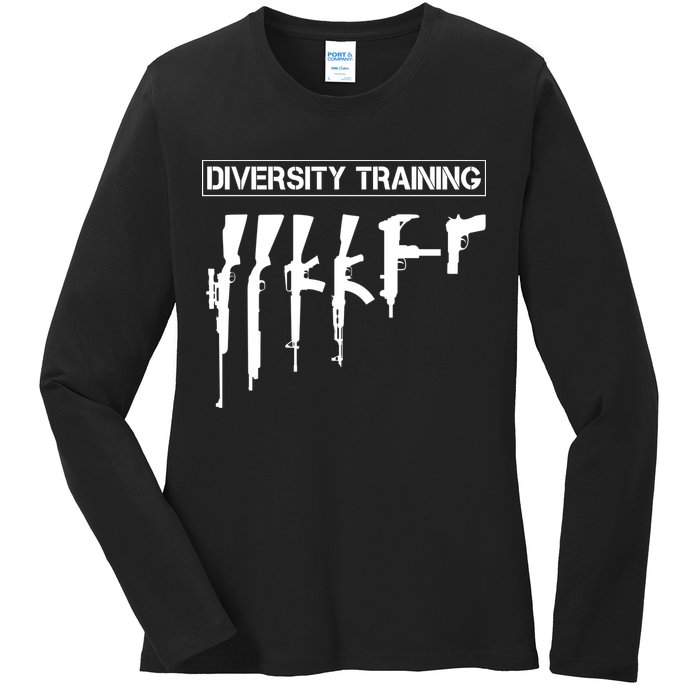 Guns Rifles Diversity Training Ladies Long Sleeve Shirt