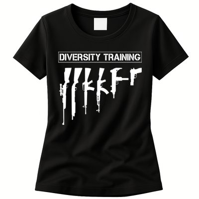 Guns Rifles Diversity Training Womens T-Shirt