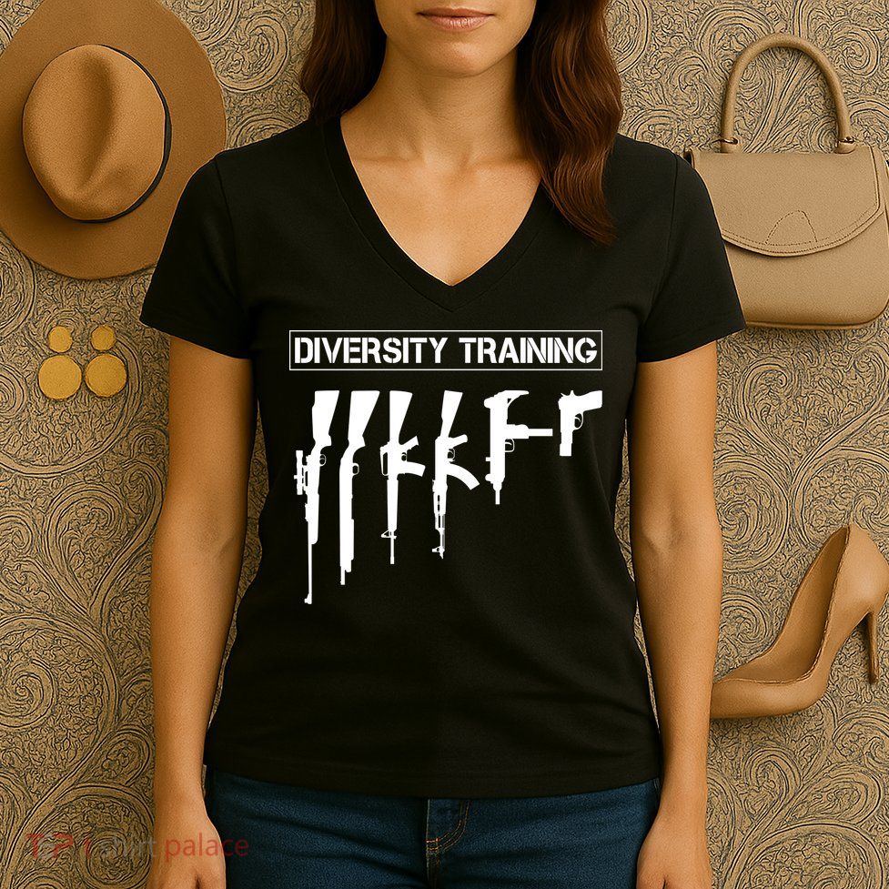 Guns Rifles Diversity Training Women's V-Neck T-Shirt