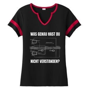 German Railway Diagram Ladies Halftime Notch Neck Tee