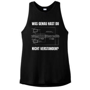 German Railway Diagram Ladies PosiCharge Tri-Blend Wicking Tank