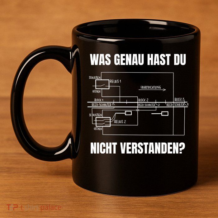 German Railway Diagram 11oz C Handle Ceramic Mug