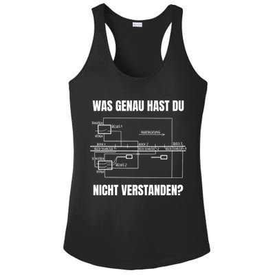 German Railway Diagram Ladies PosiCharge Competitor Racerback Tank