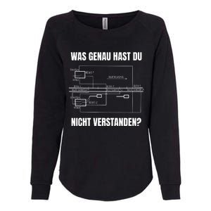 German Railway Diagram Womens California Wash Sweatshirt