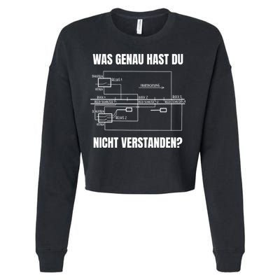 German Railway Diagram Cropped Pullover Crew