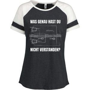 German Railway Diagram Enza Ladies Jersey Colorblock Tee