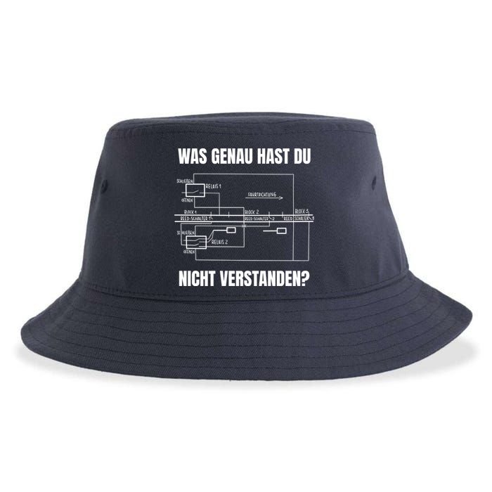 German Railway Diagram Sustainable Bucket Hat