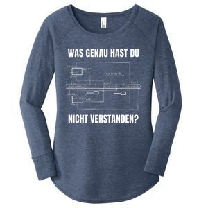 German Railway Diagram Women's Perfect Tri Tunic Long Sleeve Shirt