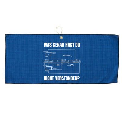 German Railway Diagram Large Microfiber Waffle Golf Towel