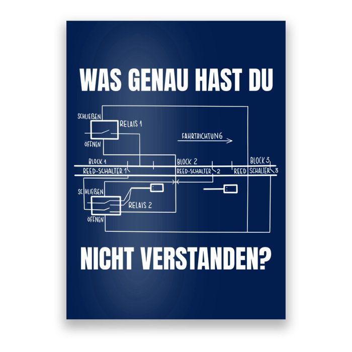 German Railway Diagram Poster