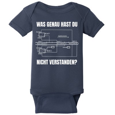 German Railway Diagram Baby Bodysuit